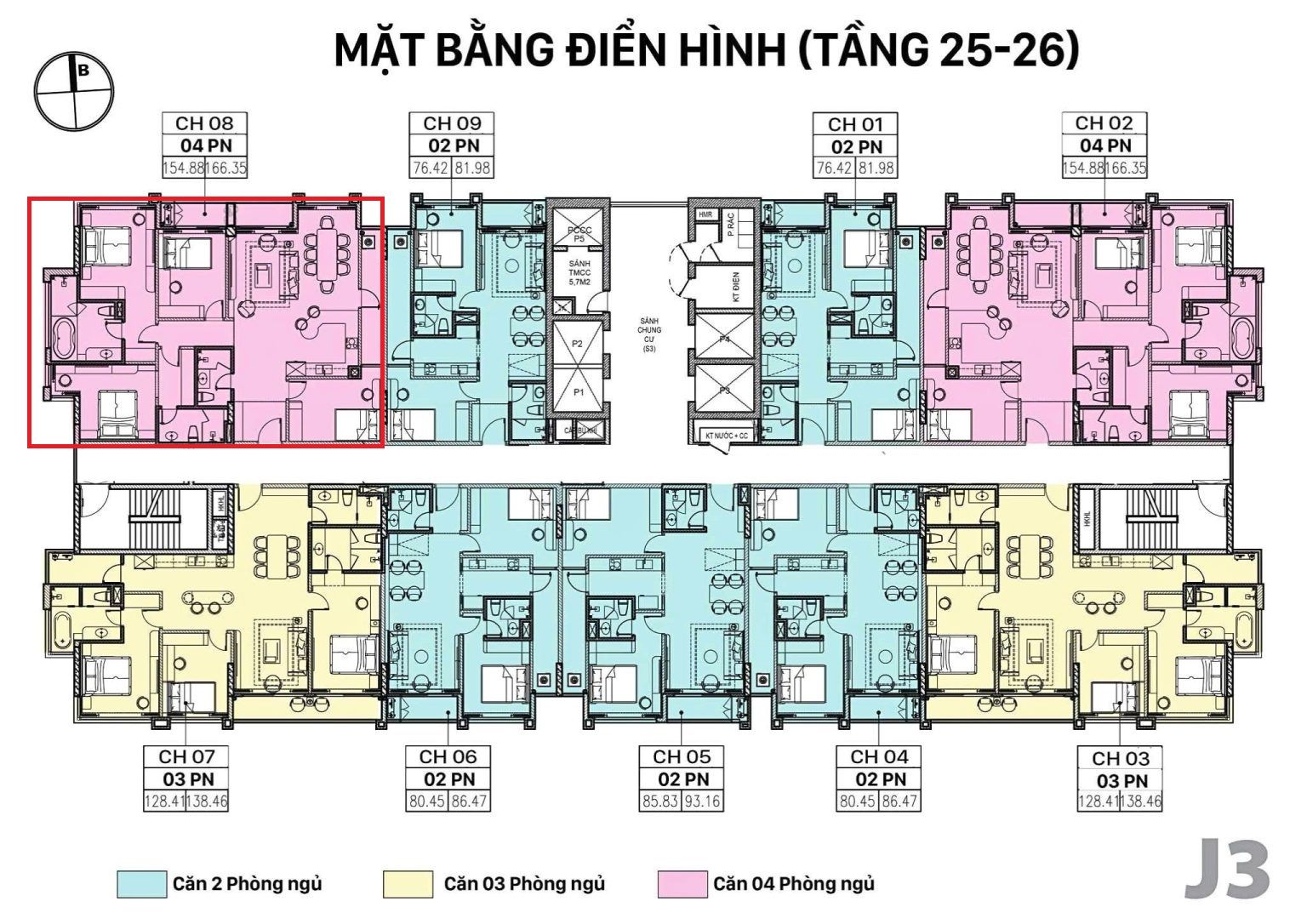 Bán căn hộ 4 phòng ngủ Jade Square Phạm Văn Đồng – Không gian rộng rãi, tiện nghi hiện đại